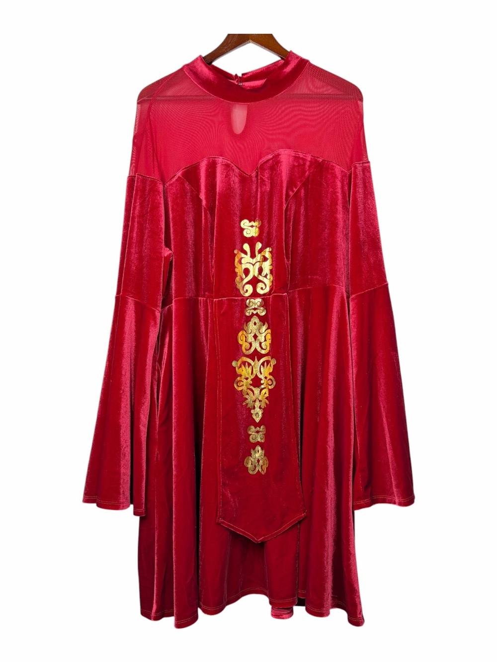 Her Universe Star Wars Hot Topic Queen Padmé Amidala Red Velvet Dress Plus Sz 4